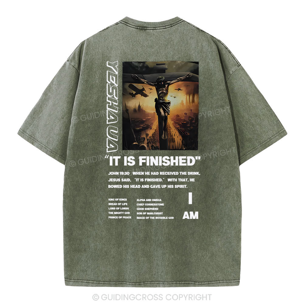 It Is Finished Christian Washed T-Shirt