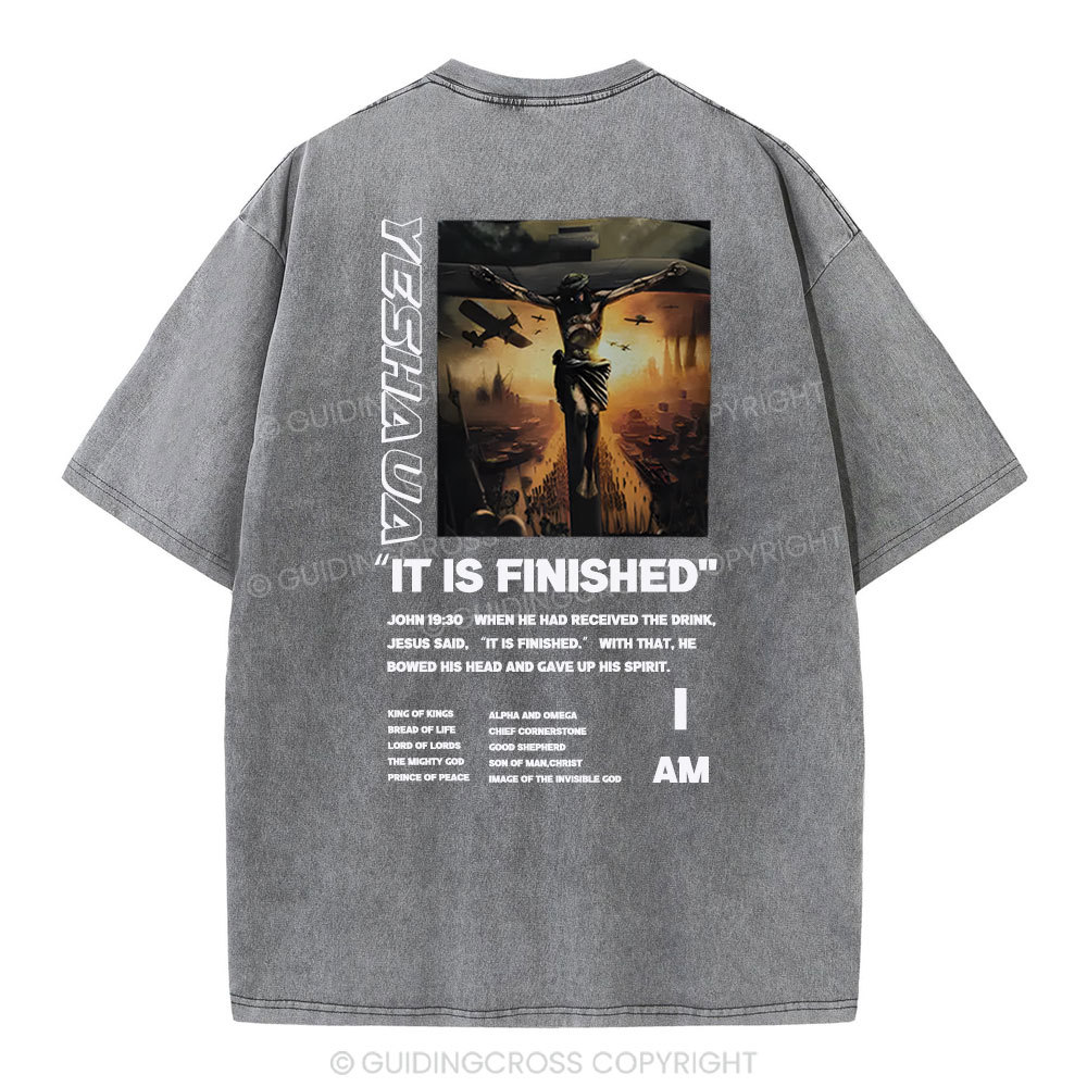 It Is Finished Christian Washed T-Shirt