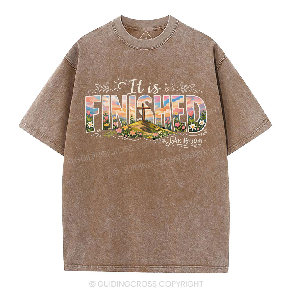 It Is Finished Christian Washed T-Shirt