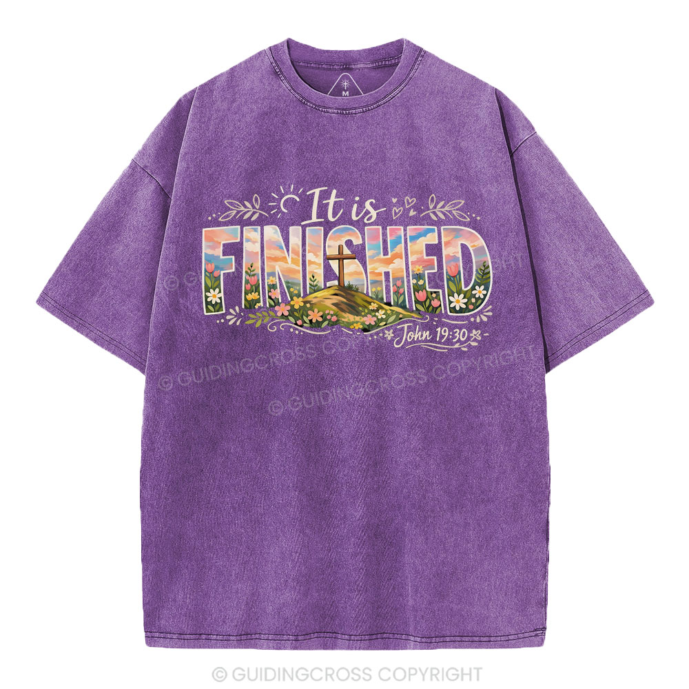 It Is Finished Christian Washed T-Shirt