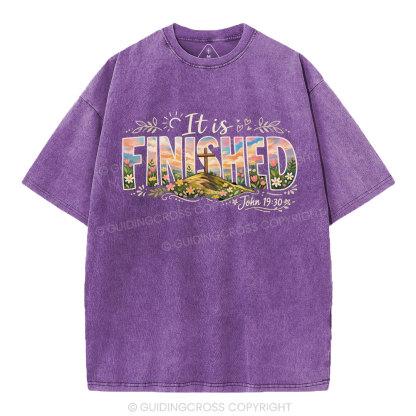 It Is Finished Christian Washed T-Shirt