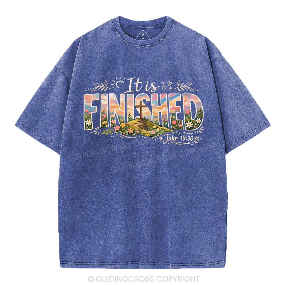 It Is Finished Christian Washed T-Shirt