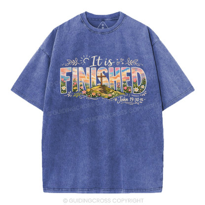 It Is Finished Christian Washed T-Shirt