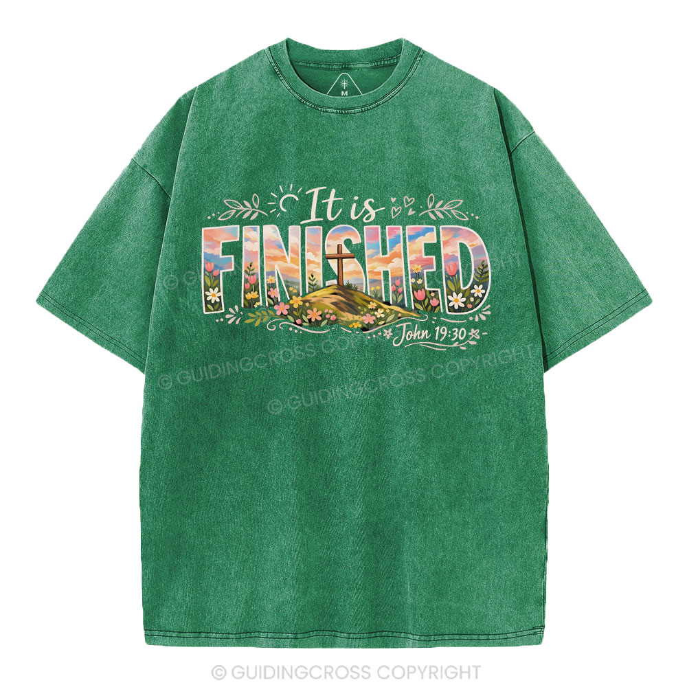 It Is Finished Christian Washed T-Shirt