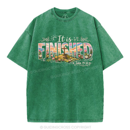 It Is Finished Christian Washed T-Shirt