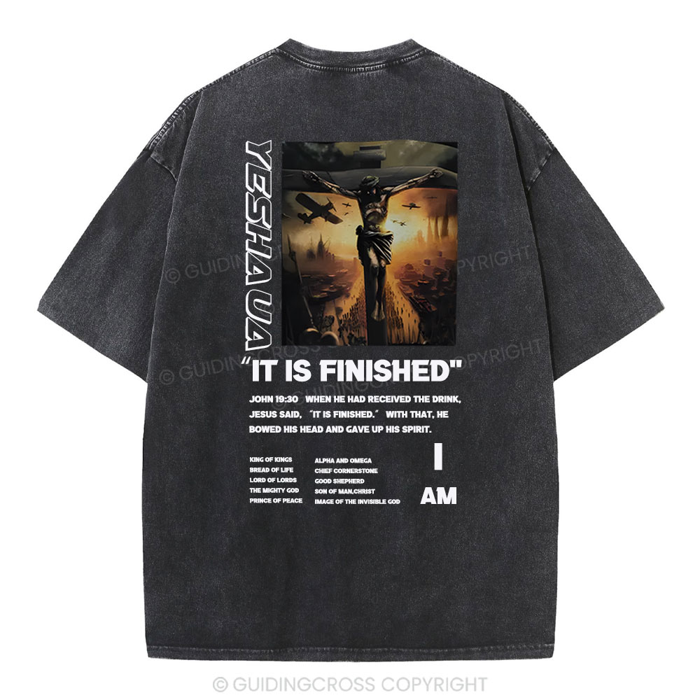 It Is Finished Christian Washed T-Shirt
