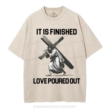 It Is Finished Christian Washed T-Shirt
