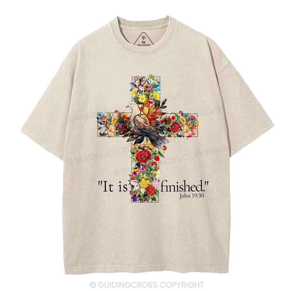 It Is Finished Christian Washed T-Shirt