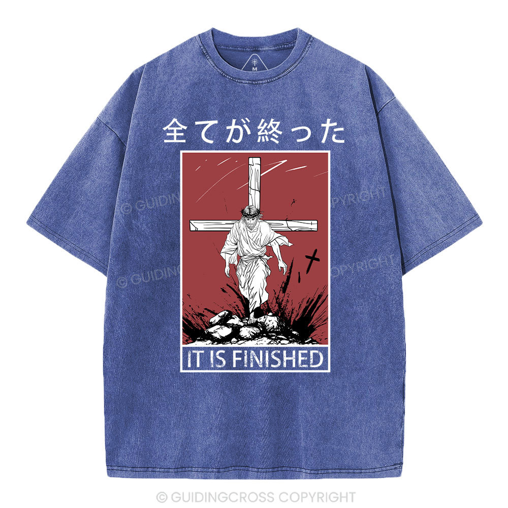 It Is Finished Christian Washed T-Shrit