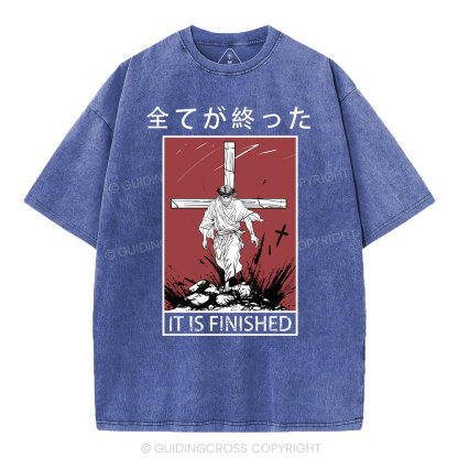 It Is Finished Christian Washed T-Shrit