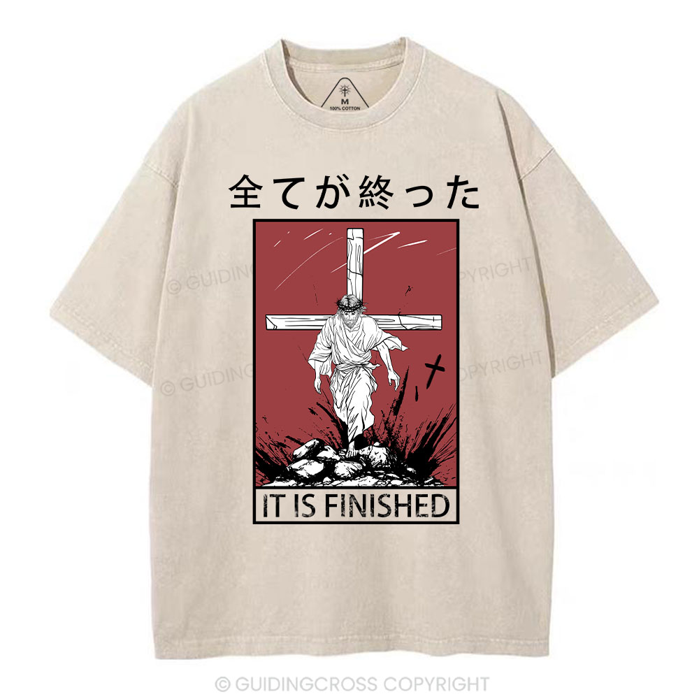 It Is Finished Christian Washed T-Shrit