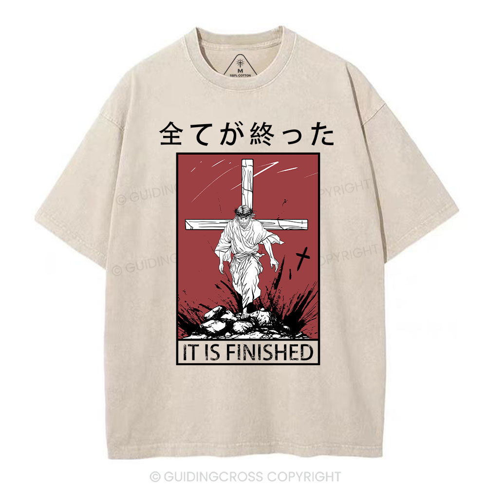It Is Finished Christian Washed T-Shrit