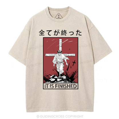 It Is Finished Christian Washed T-Shrit