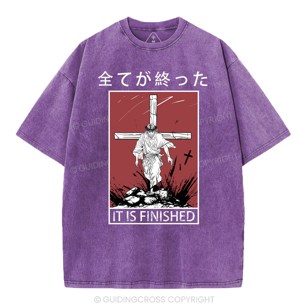 It Is Finished Christian Washed T-Shrit