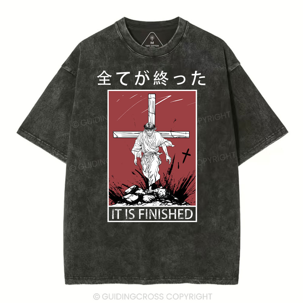 It Is Finished Christian Washed T-Shrit