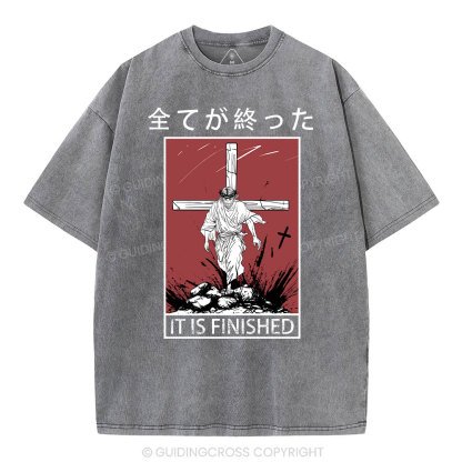 It Is Finished Christian Washed T-Shrit
