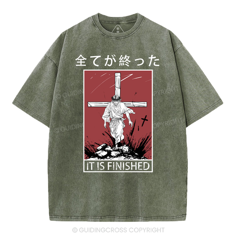 It Is Finished Christian Washed T-Shrit