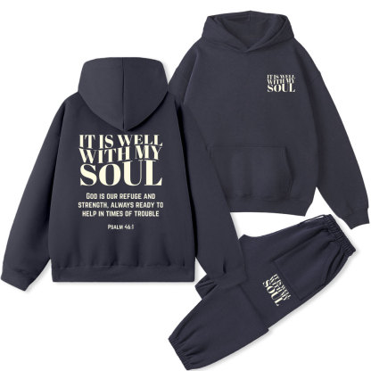 It Is Well With My Soul Christian Fleece Hoodie Set