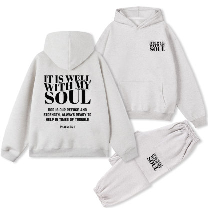 It Is Well With My Soul Christian Fleece Hoodie Set