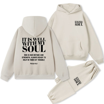 It Is Well With My Soul Christian Fleece Hoodie Set