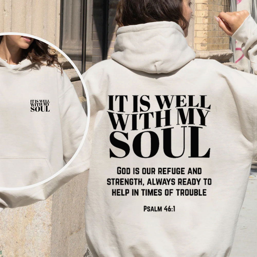 It Is Well With My Soul Christian Fleece Hoodie Set