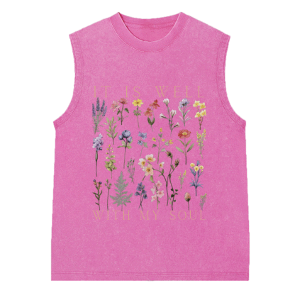 It Is Well With My Soul Christian Washed Sleeveless Tee