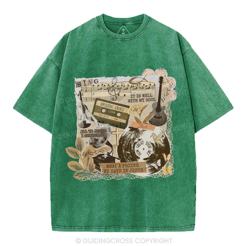 It Is Well With My Soul Christian Washed T-Shirt