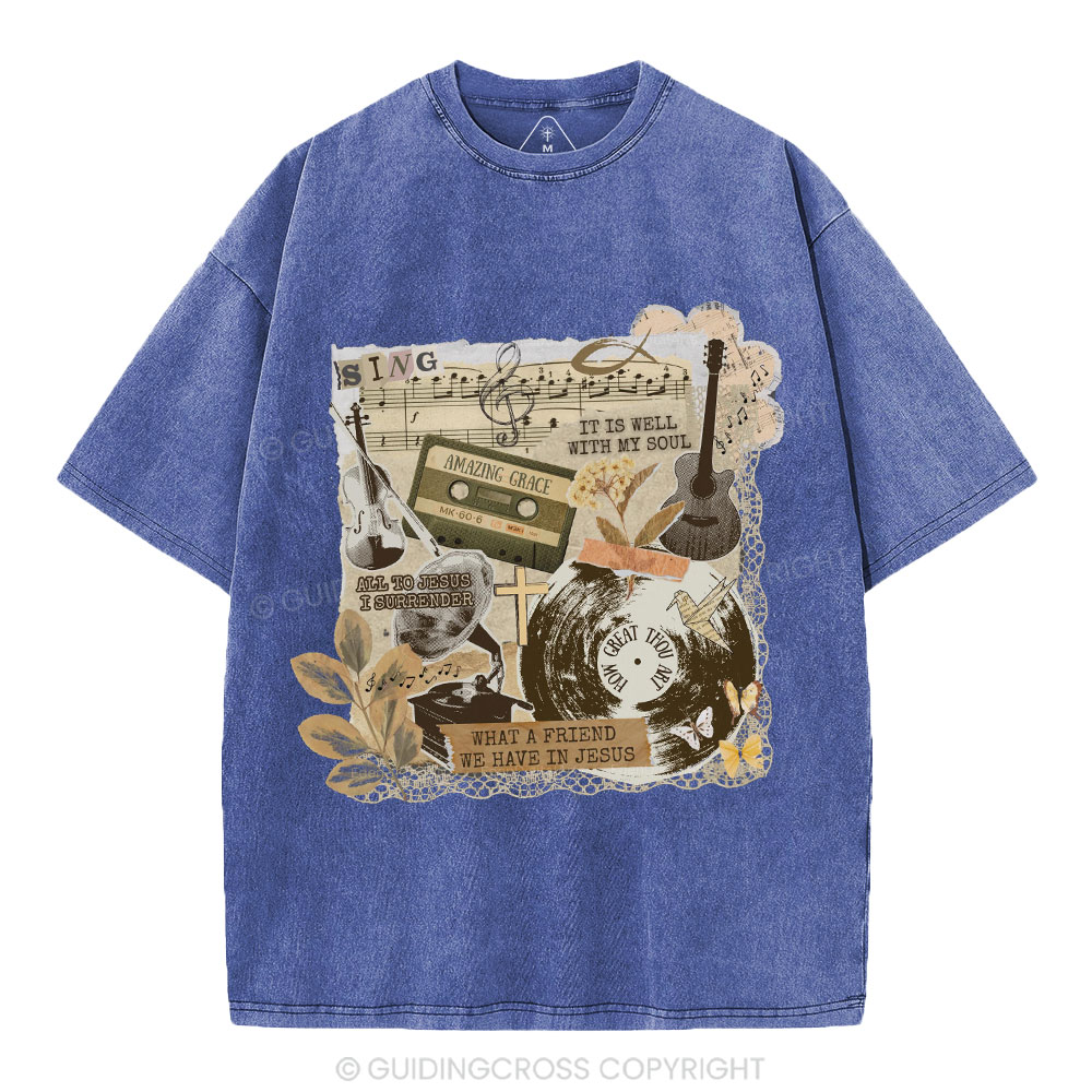 It Is Well With My Soul Christian Washed T-Shirt