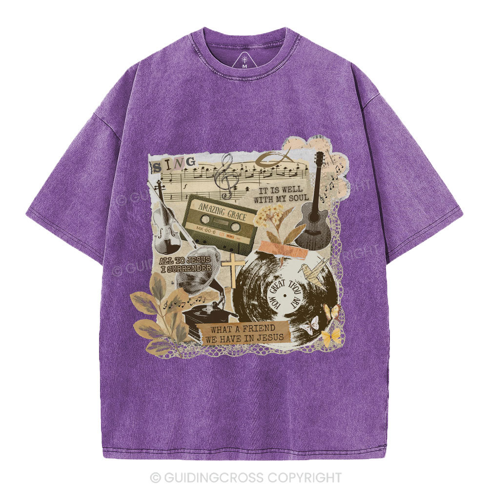 It Is Well With My Soul Christian Washed T-Shirt