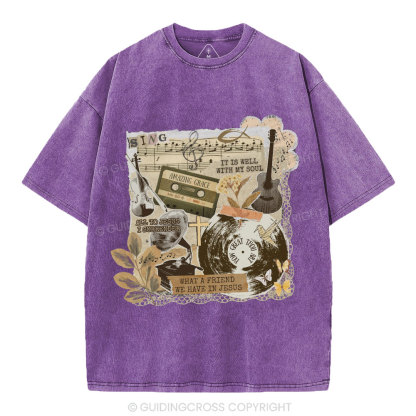 It Is Well With My Soul Christian Washed T-Shirt