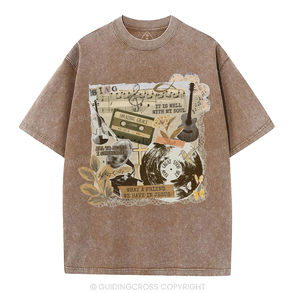 It Is Well With My Soul Christian Washed T-Shirt