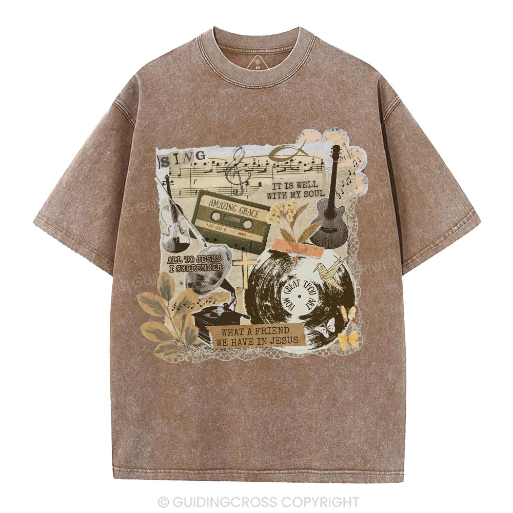 It Is Well With My Soul Christian Washed T-Shirt