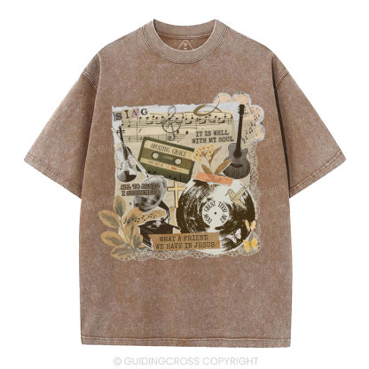 It Is Well With My Soul Christian Washed T-Shirt