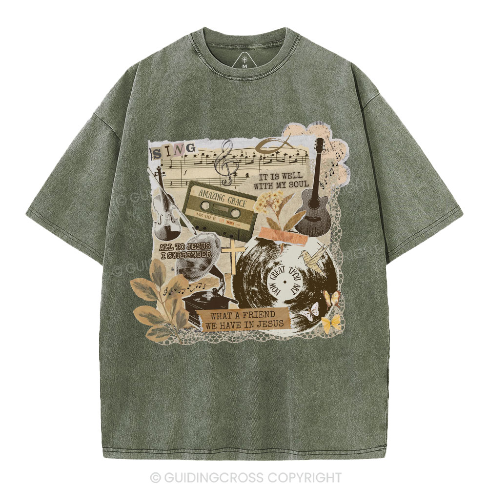 It Is Well With My Soul Christian Washed T-Shirt