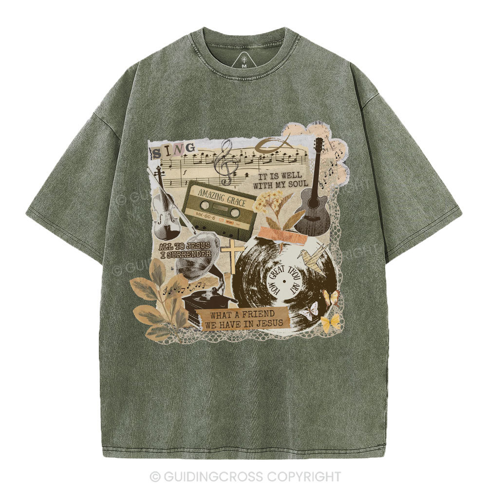 It Is Well With My Soul Christian Washed T-Shirt