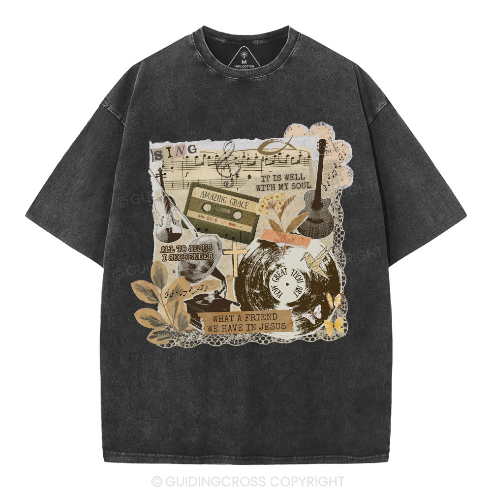 It Is Well With My Soul Christian Washed T-Shirt