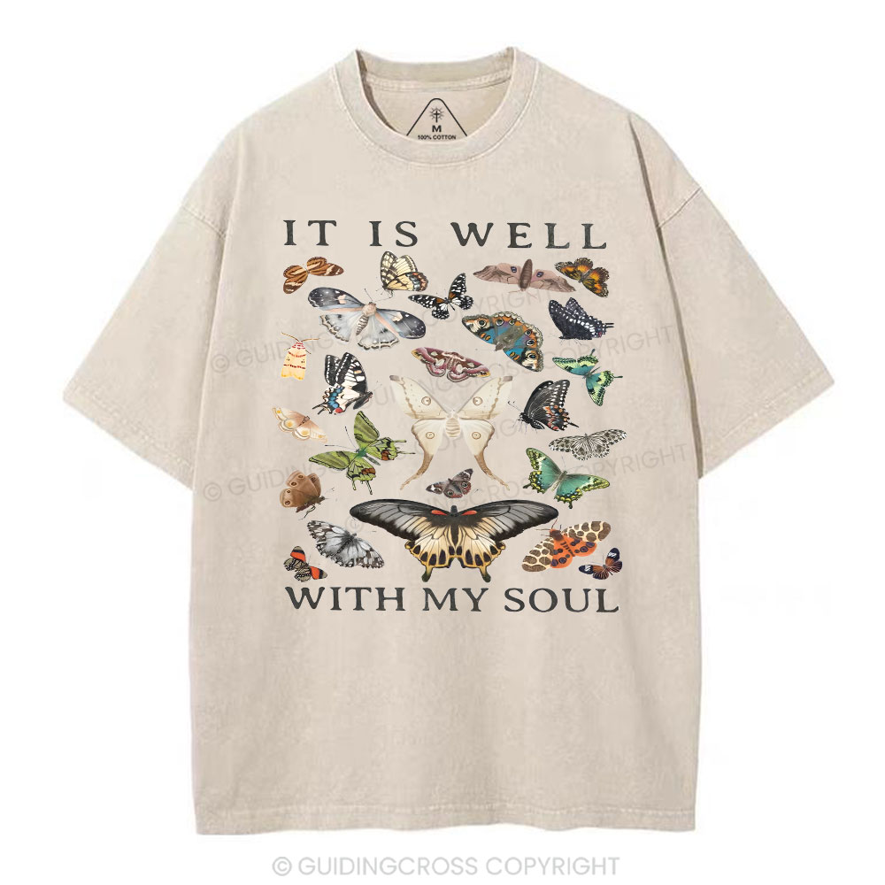 It Is Will With My Soul Christian Washed T-Shirt