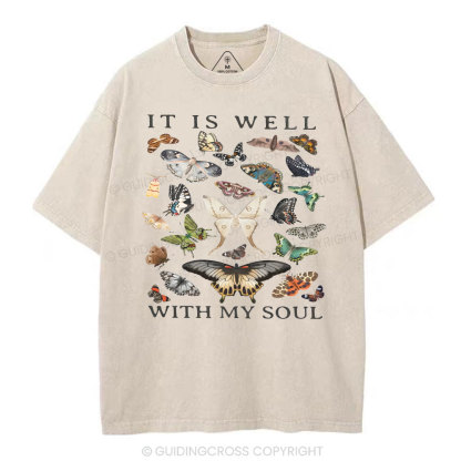 It Is Will With My Soul Christian Washed T-Shirt