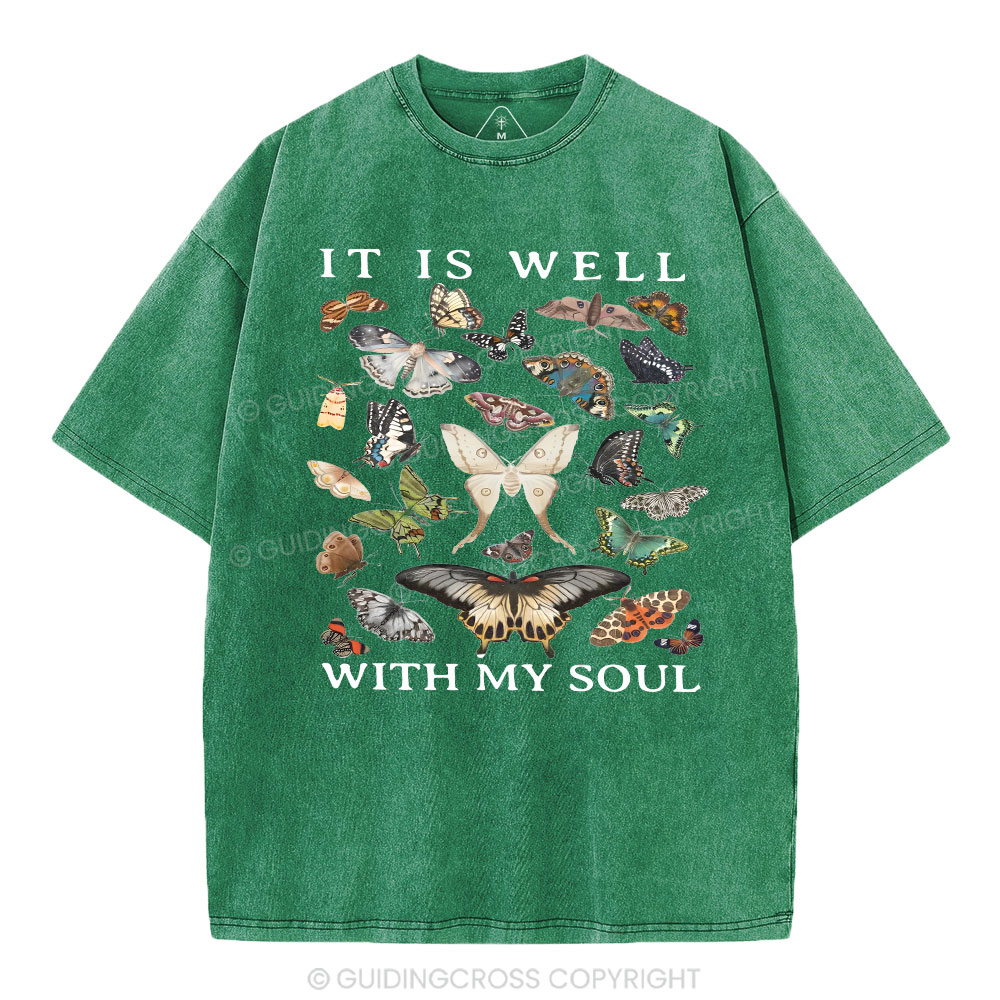 It Is Will With My Soul Christian Washed T-Shirt