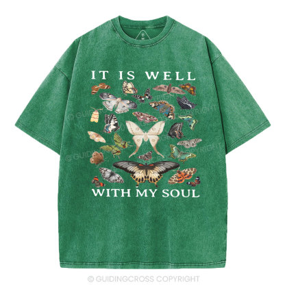 It Is Will With My Soul Christian Washed T-Shirt