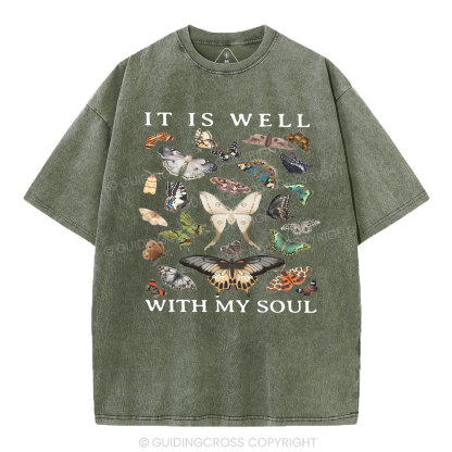 It Is Will With My Soul Christian Washed T-Shirt