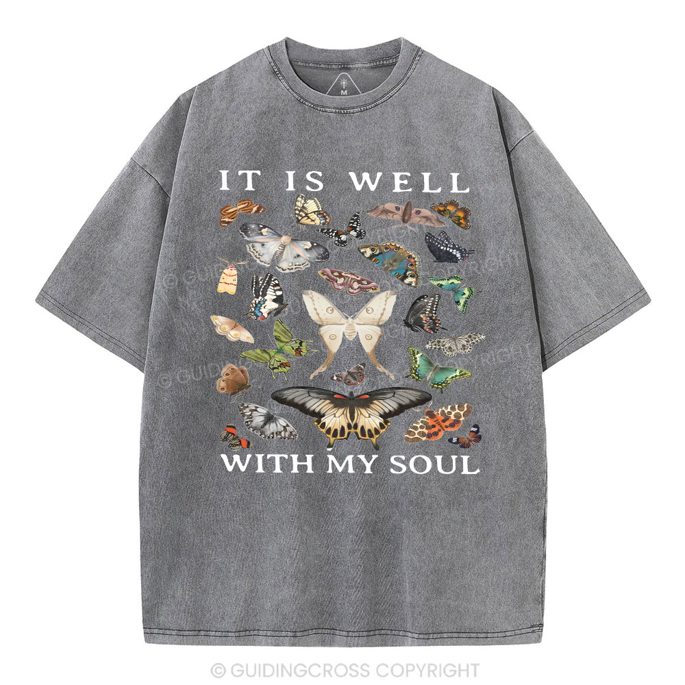It Is Will With My Soul Christian Washed T-Shirt