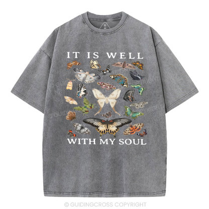 It Is Will With My Soul Christian Washed T-Shirt