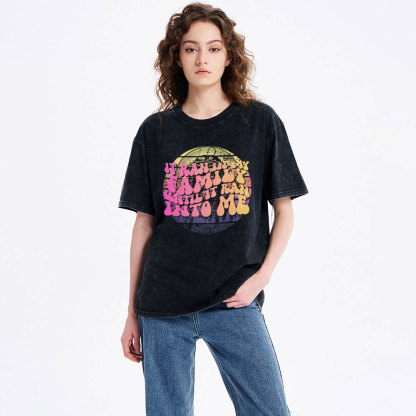 It Run In My Family Until Ran Into Me  Christian Washed T-Shirt