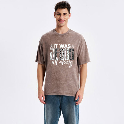 It Was Jesus All Along Christian Washed T-Shirt