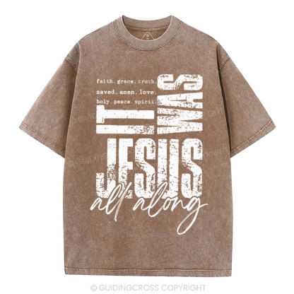 It Was Jesus All Along Christian Washed T-Shirt