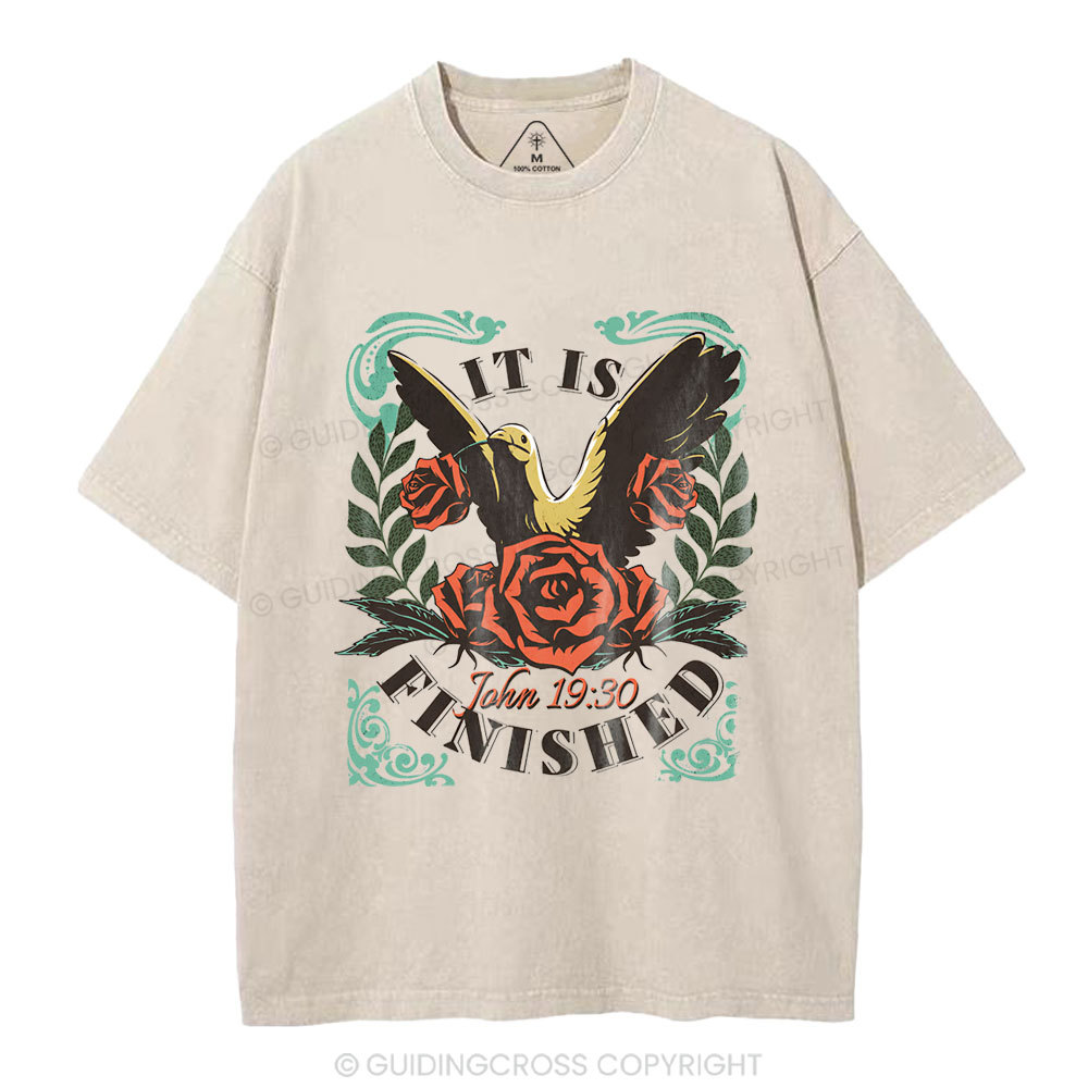 It is Finished Christian Washed T-Shirt