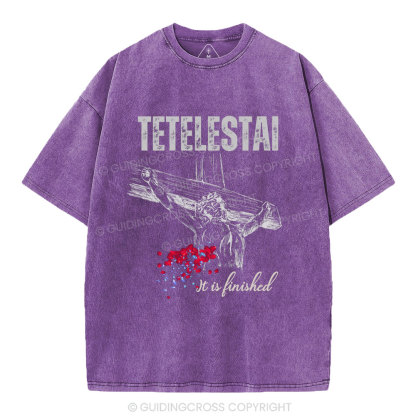 Tetelestai Christian Washed T-Shirt