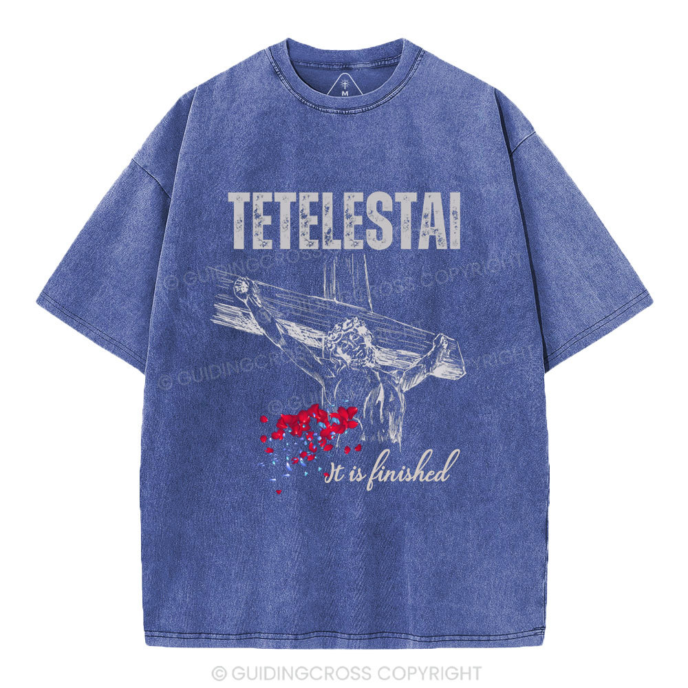 Tetelestai Christian Washed T-Shirt
