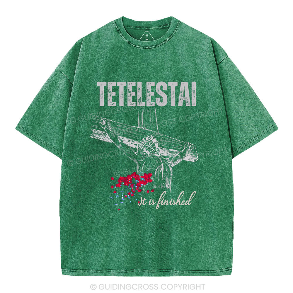 Tetelestai Christian Washed T-Shirt